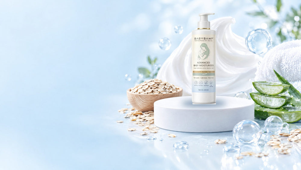 BabyBamp Advanced Baby Moisturiser with cream, oats and aloe