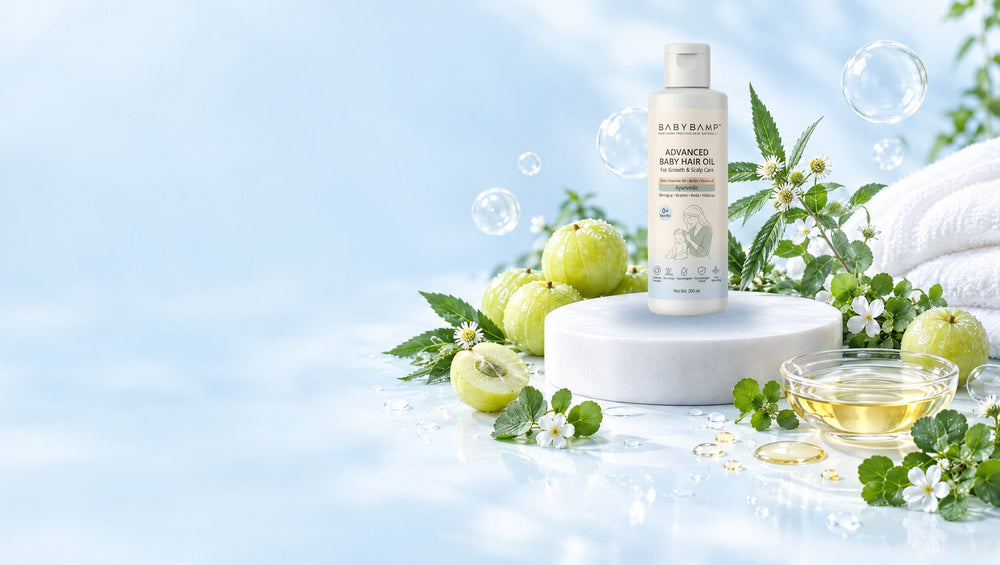 BabyBamp Advanced Baby Hair Oil with amla, herbs and oil