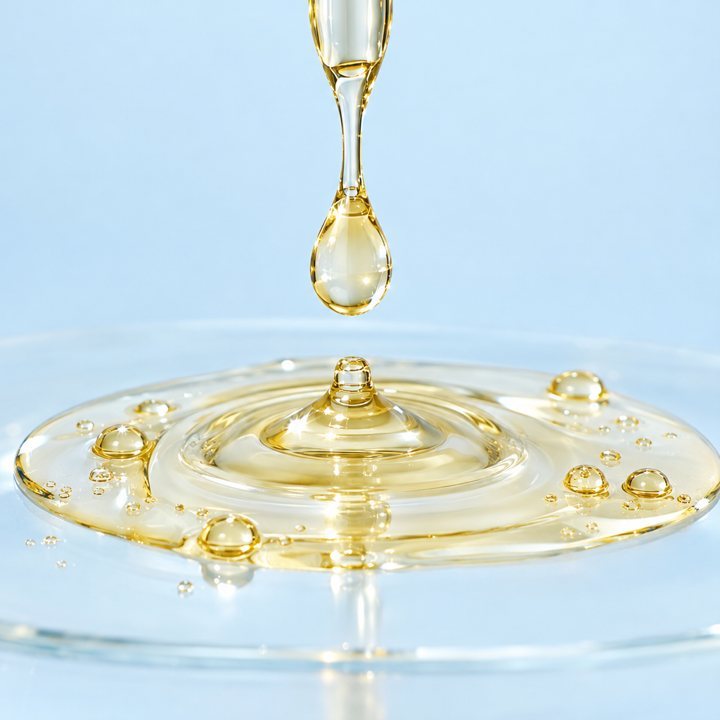 A drop of clear golden oil
