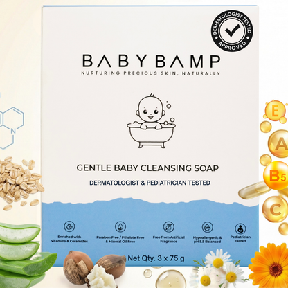 BabyBamp K-Beauty Inspired Baby Soap Cleansing Bar – (3 x 75g) - BabyBamp – Nurturing Precious Skin, Naturally