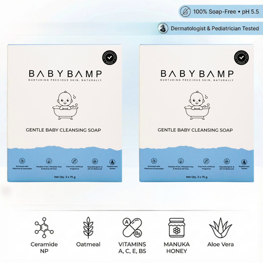 BabyBamp Baby Cleansing Bar – Ceramide Care Duo (Pack of 2) - BabyBamp – Nurturing Precious Skin, Naturally